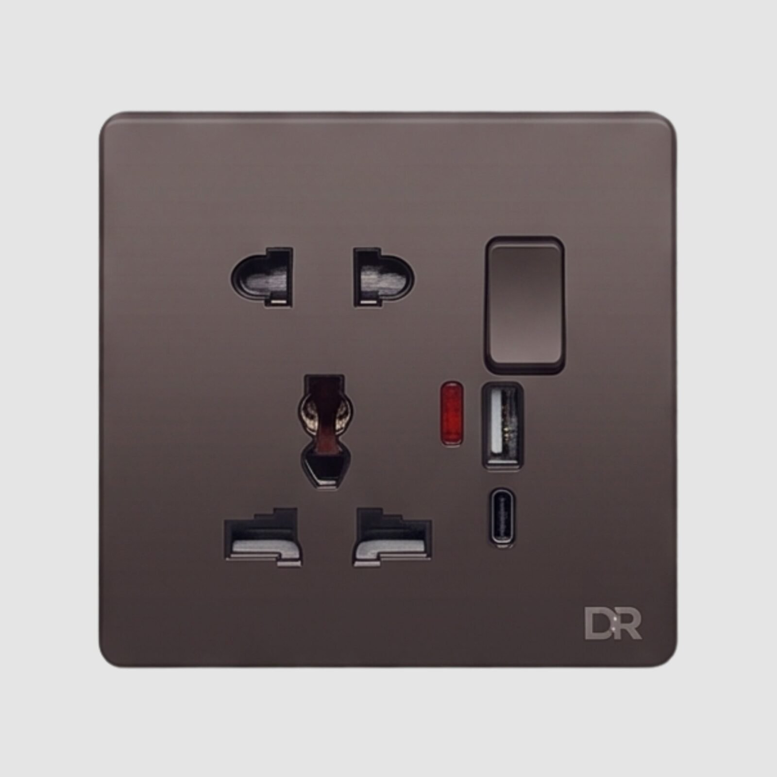 131 Rich Brown - USB Multi Switch Sockets - Image 1