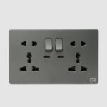 Platinum Mist - Double Multi Switch Sockets