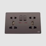 Rich Brown -Double Multi Switch  Sockets