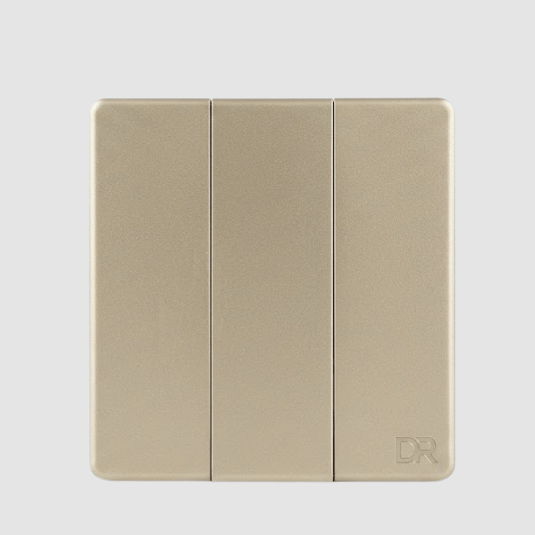 233 Champagne - 3 Gang Switch - Image 1