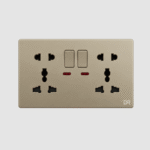 Champagne - Double Multi Switch Sockets