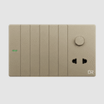 Champagne - 6+1 Dimmer Switch Sockets