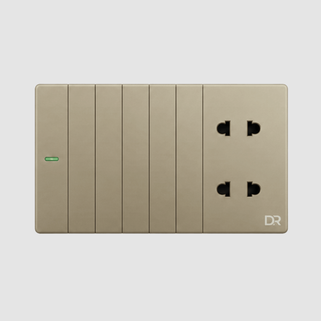 237 Champagne - 6+2 Switch Sockets - Image 1