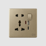Champagne - USB Multi Switch Sockets