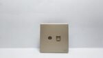Champagne - Single T.V & Data Socket - Image 2