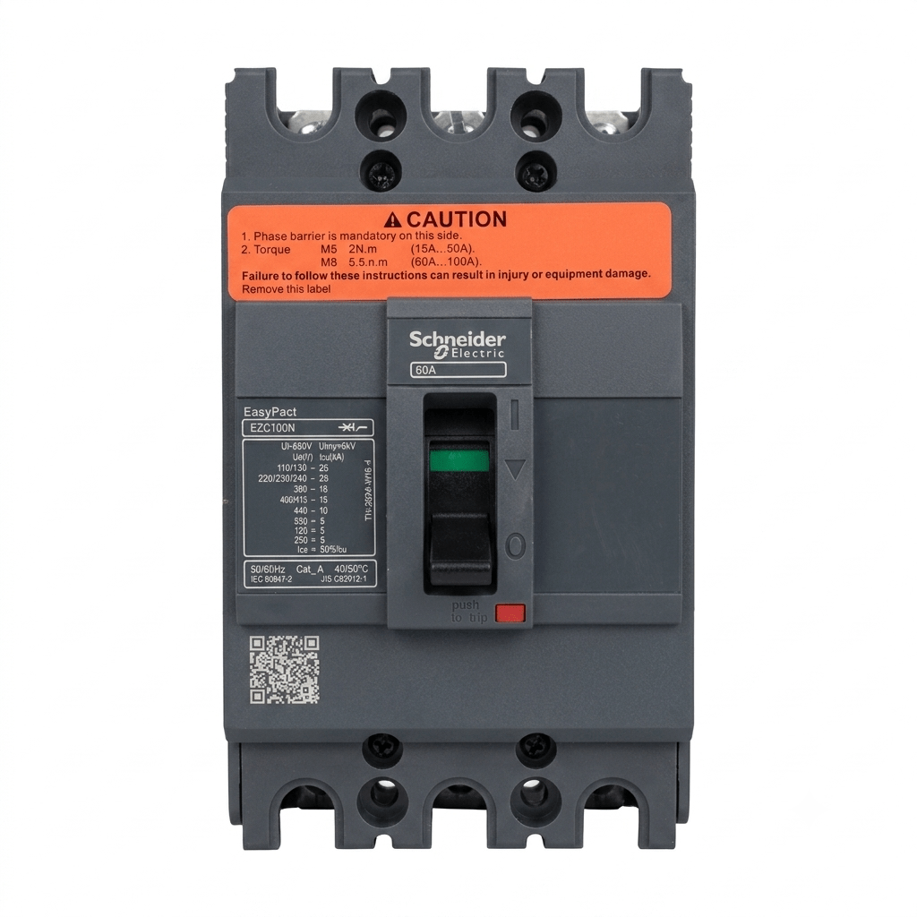 (1) Schneider MCCB 3 Pole 60Amp - Image 1