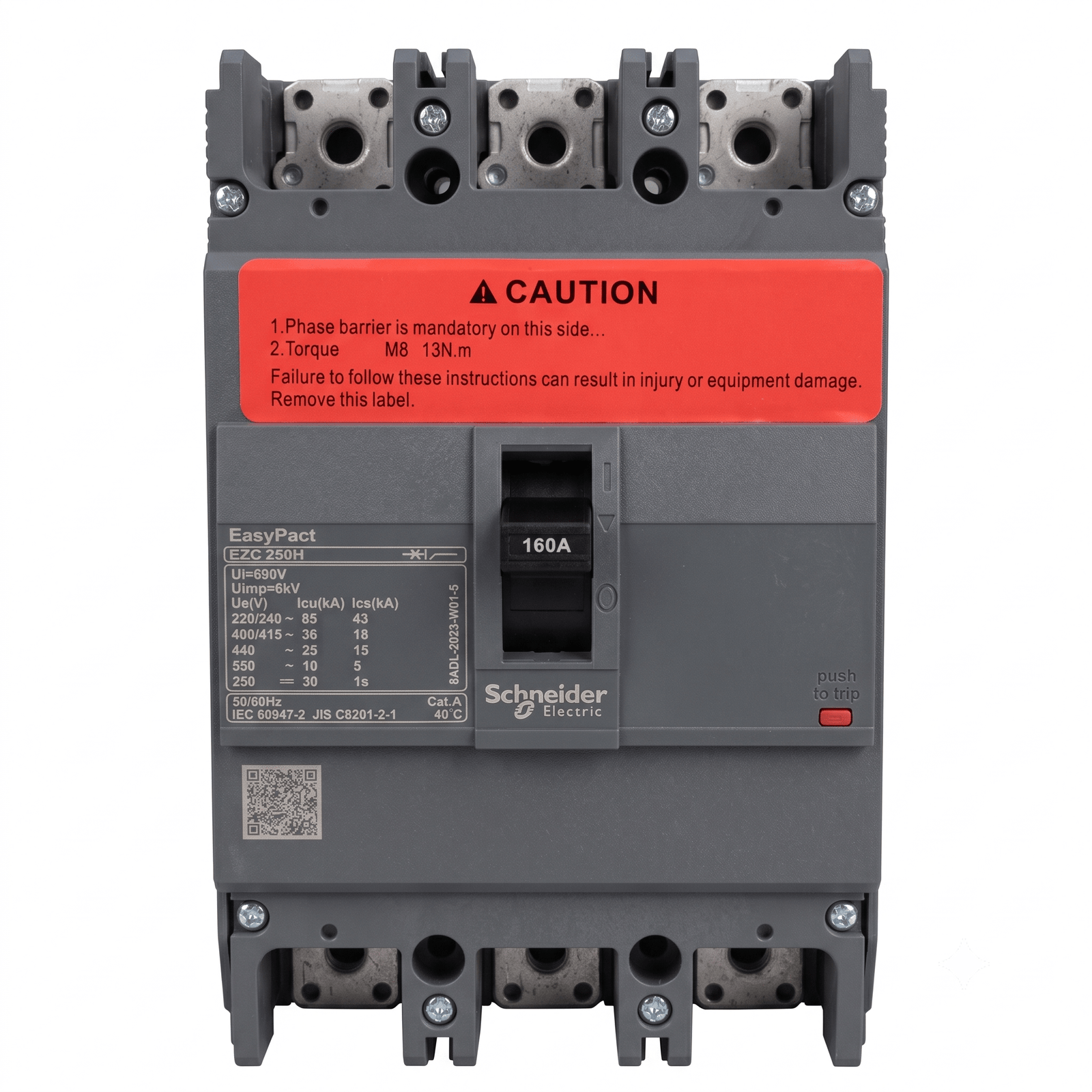 (1) Schneider MCCB 3 Pole 160Amp - Image 1